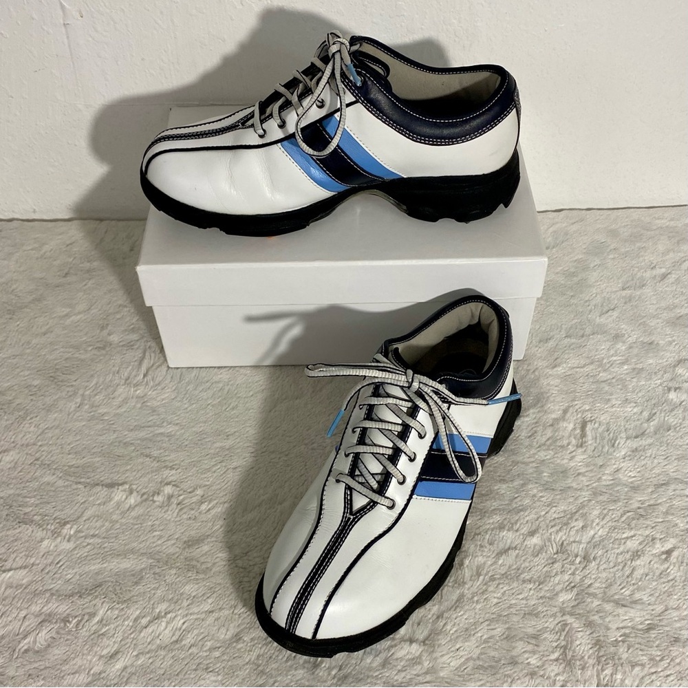 Etonic G-Sok White Leather Goodyear Spikeless Golf Shoes Women’s Size 6.5